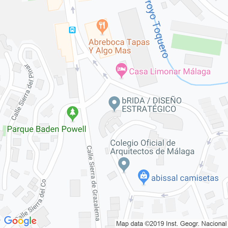 Código Postal calle Brida, De La en Málaga