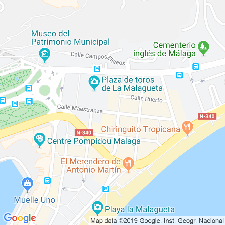 Código Postal calle Maestranza en Málaga