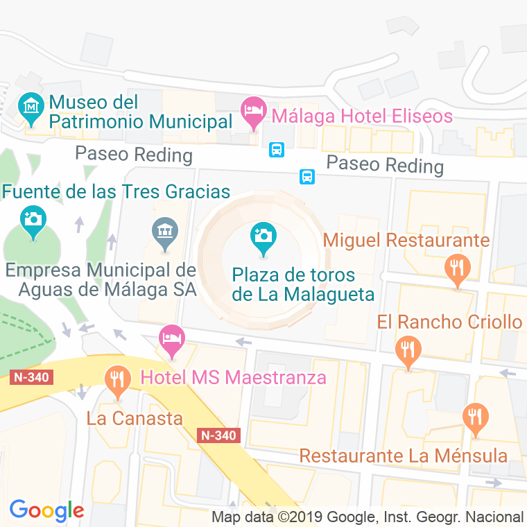 Código Postal calle Malagueta, plaza en Málaga