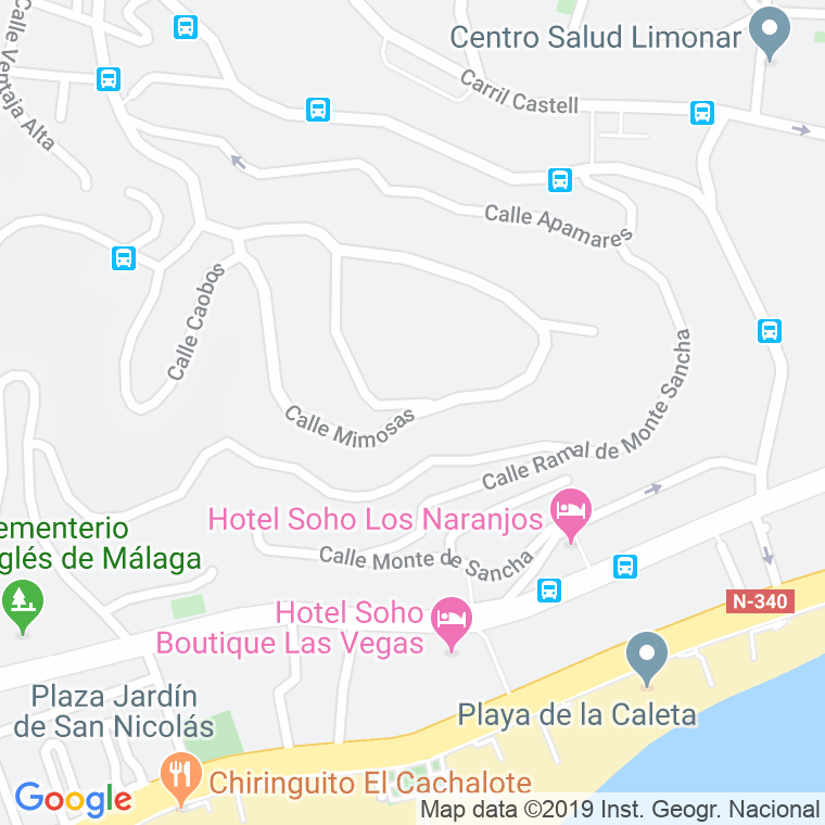 Código Postal calle Mimosas, Las en Málaga