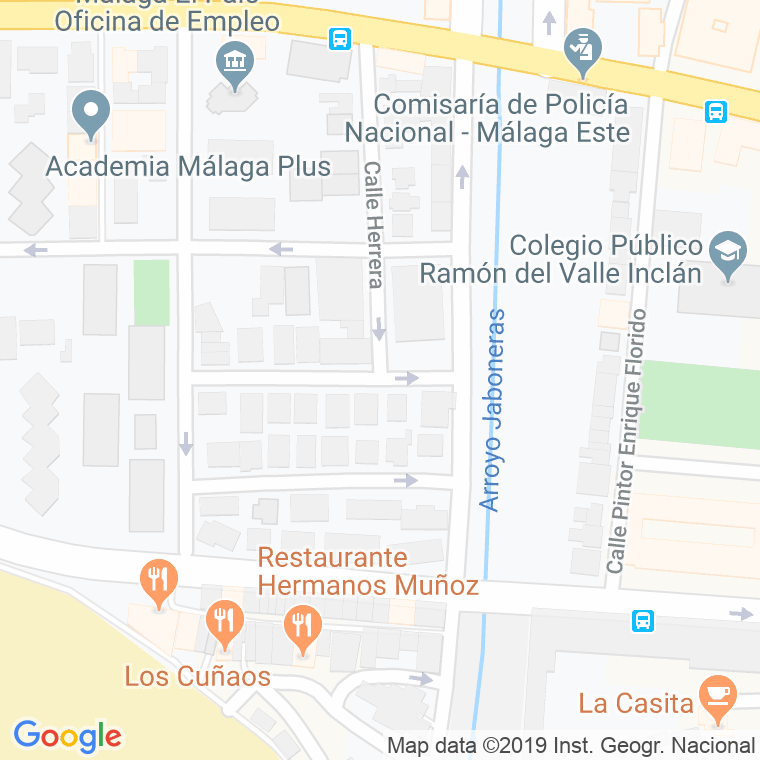 Código Postal calle Bernardo Lopez Garcia en Málaga