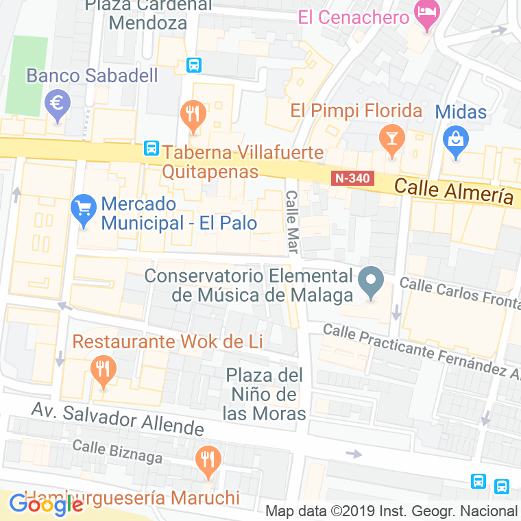Código Postal calle Blas Palomo en Málaga