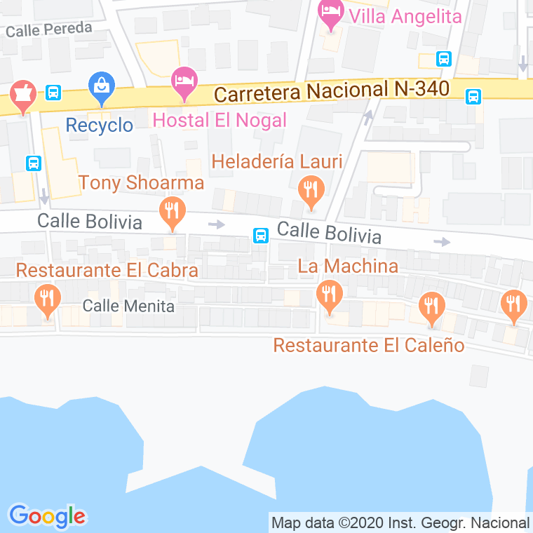 Código Postal calle Coral en Málaga