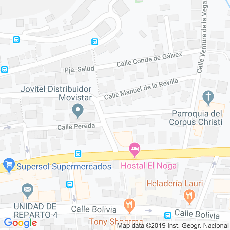 Código Postal calle Corpus Christi en Málaga