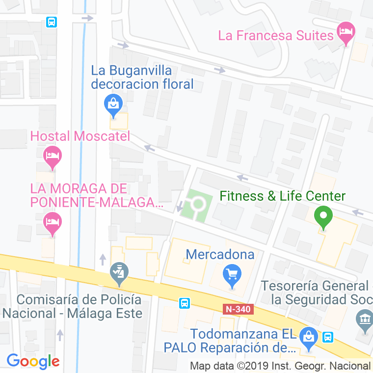Código Postal calle Dulcinea Del Toboso en Málaga