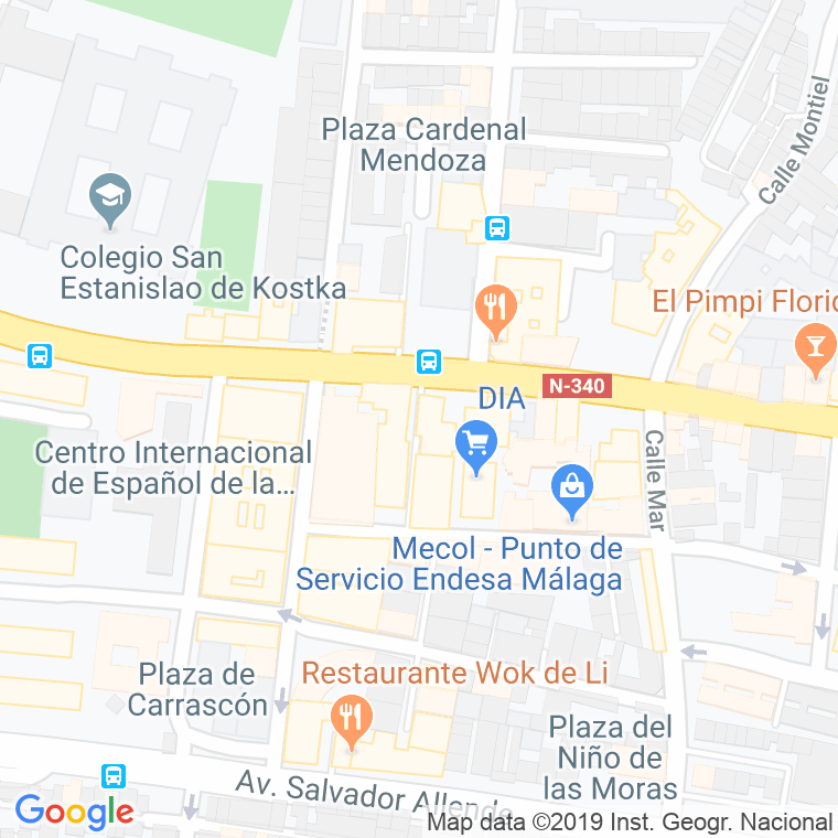 Código Postal calle Escultor Paco Palma en Málaga