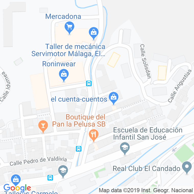 Código Postal calle Algarrobo   (Impares Del 1 Al Final) en Málaga