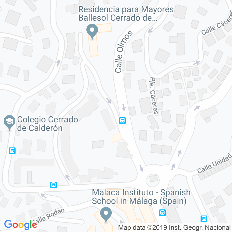 Código Postal calle Cueva De La Pileta en Málaga