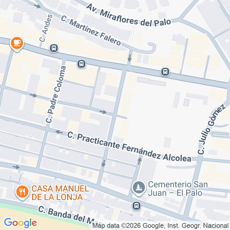 Código postal de Padre Lerchundi en Málaga