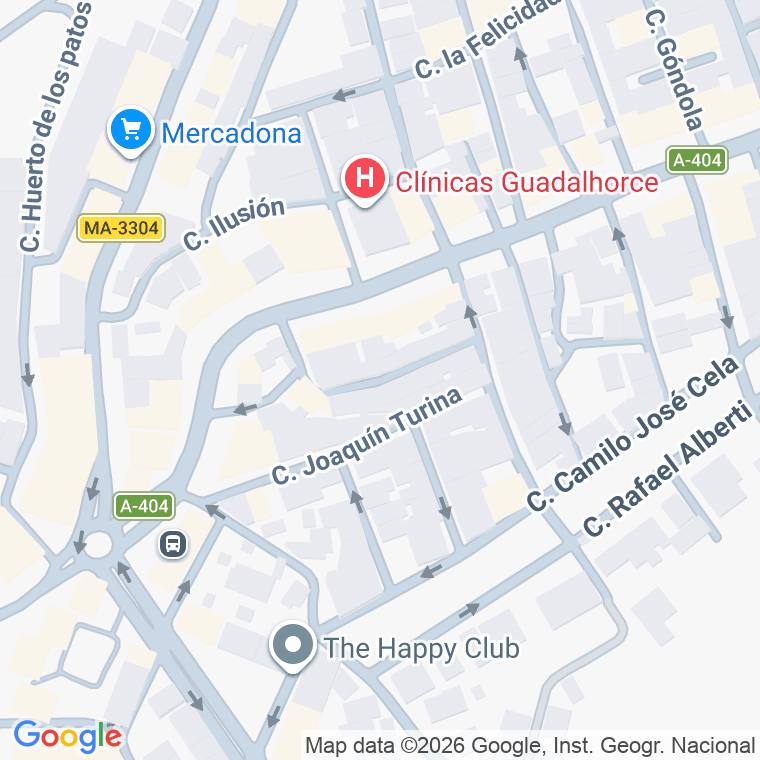 Código postal de Calle Miguel de Unamuno en Alhaurin el Grande