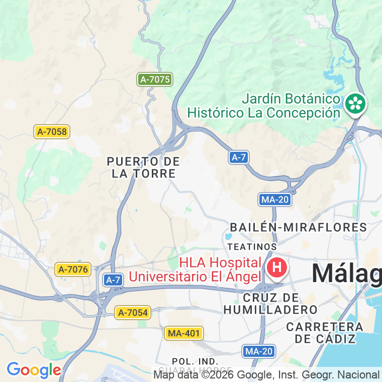 Código postal de Calle Escr Enrique y Castillo en Malaga