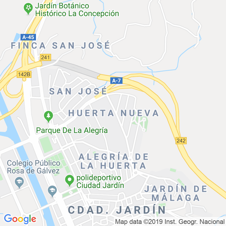 Código Postal de Huerta Nueva en Málaga