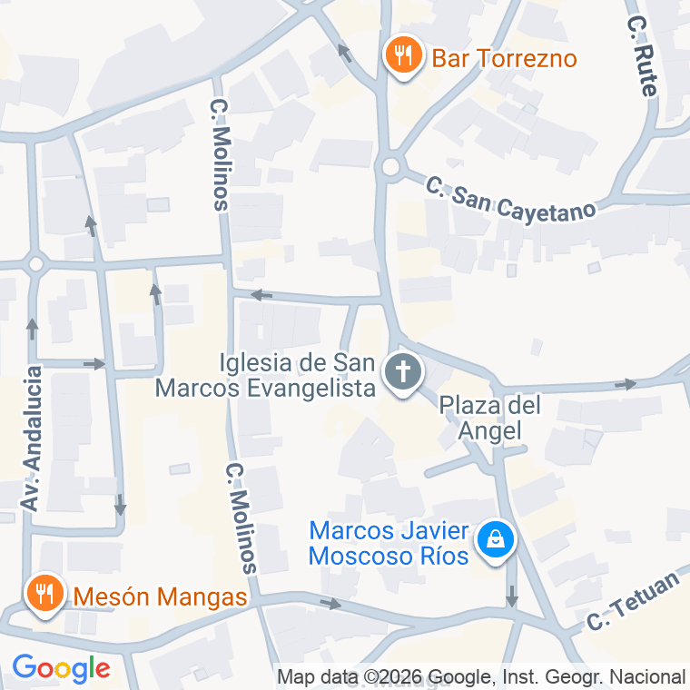 Código postal de Plaza Federico Garcia Lorca en Cuevas de San Marcos