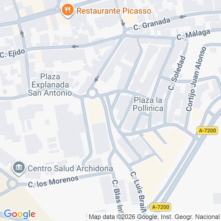 Código postal de Calle Hermanas de la Cruz en Archidona