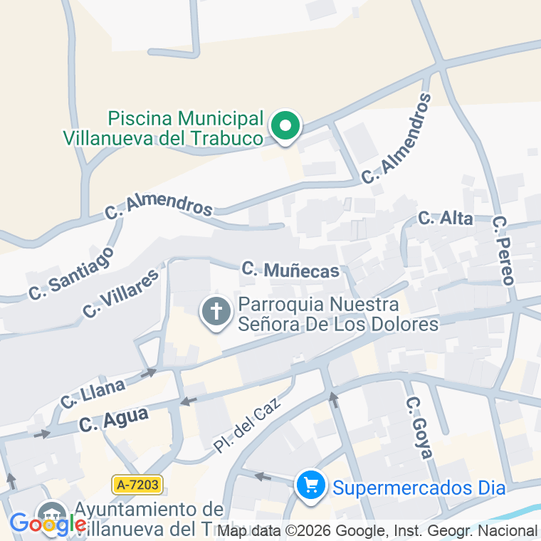 Código postal de Calle Muñecas en Villanueva del Trabuco
