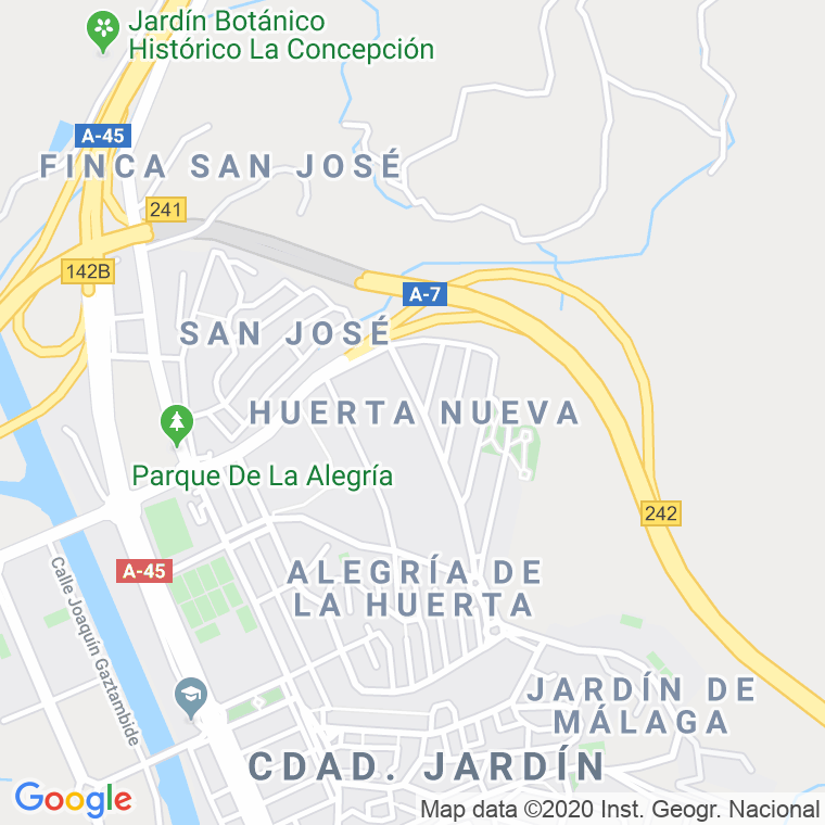 Código Postal de Huerta Nueva Sancho Jaen en Málaga