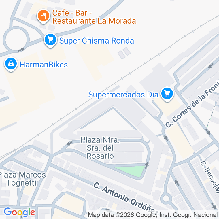 Código postal de Plaza Harinera de San Rafael en Ronda