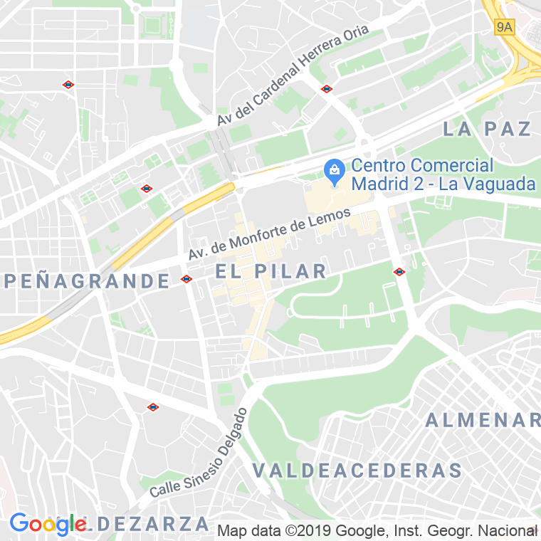 Código Postal de Barrio Del Pilar en Málaga