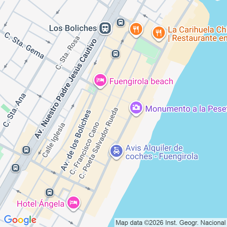 Código postal de Calle Poeta Salvador Rueda en Fuengirola