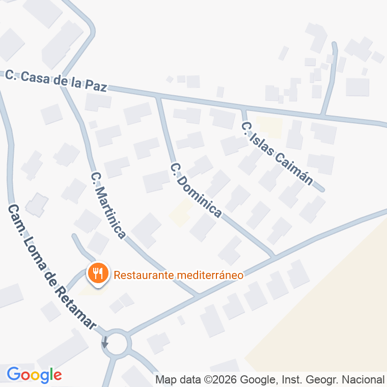 Código postal de Calle Dominica en Cancelada