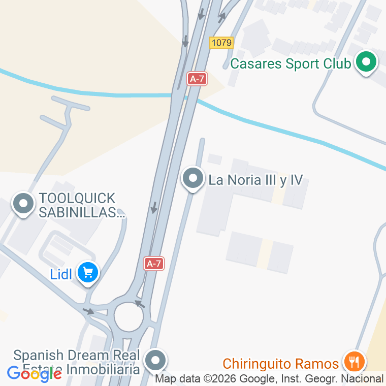Código postal de Cjto Rsdal la Noria Fase Iii en San Luis de Sabinillas