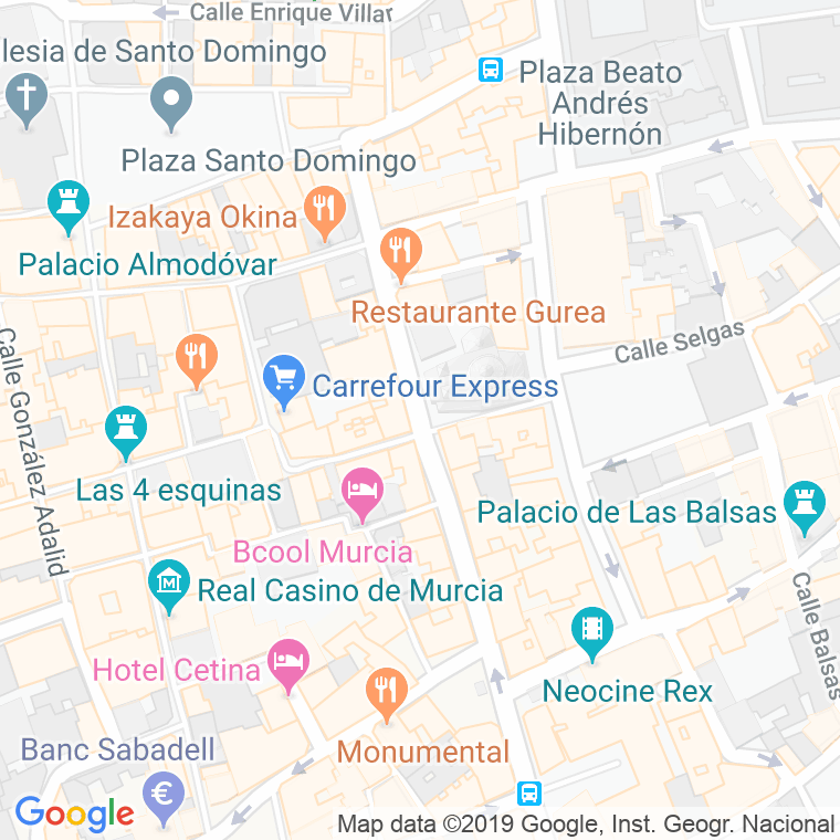 Código Postal calle Alejandro Seiquer en Murcia