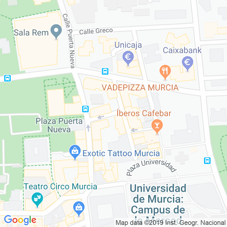 Código Postal calle Antonio Garrigos en Murcia