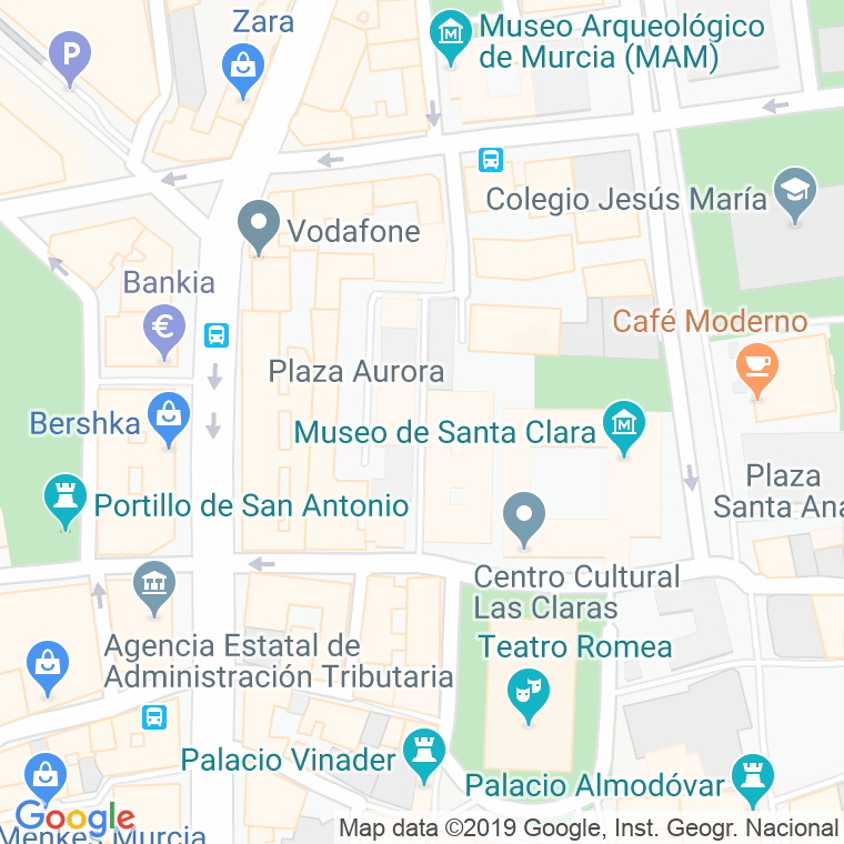 Código Postal calle Aurora en Murcia