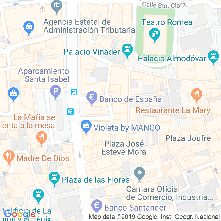 Código Postal calle Calderon De La Barca en Murcia