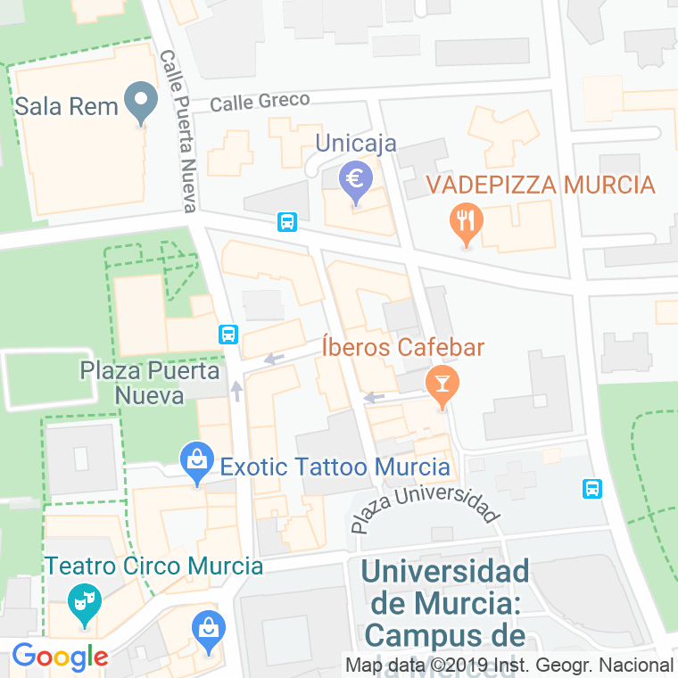 Código Postal calle Jacobo De Las Leyes en Murcia