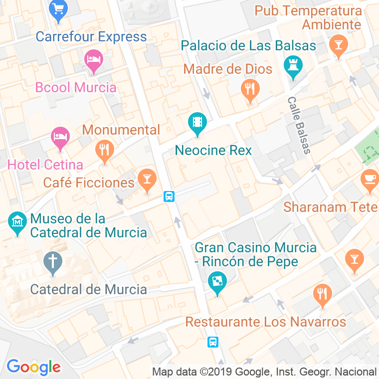 Código Postal calle Raimundo Gonzalez Frutos, plaza en Murcia