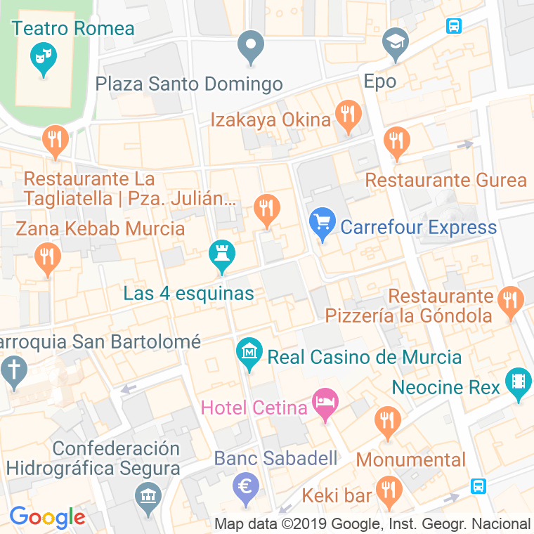Código Postal calle San Cristobal en Murcia