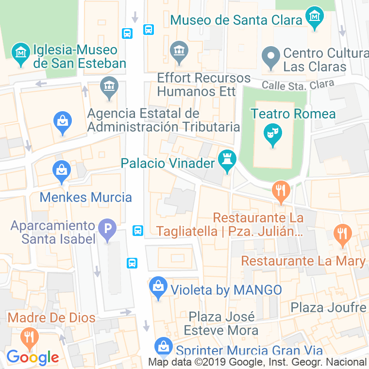 Código Postal calle Santa Gertrudis, plaza en Murcia