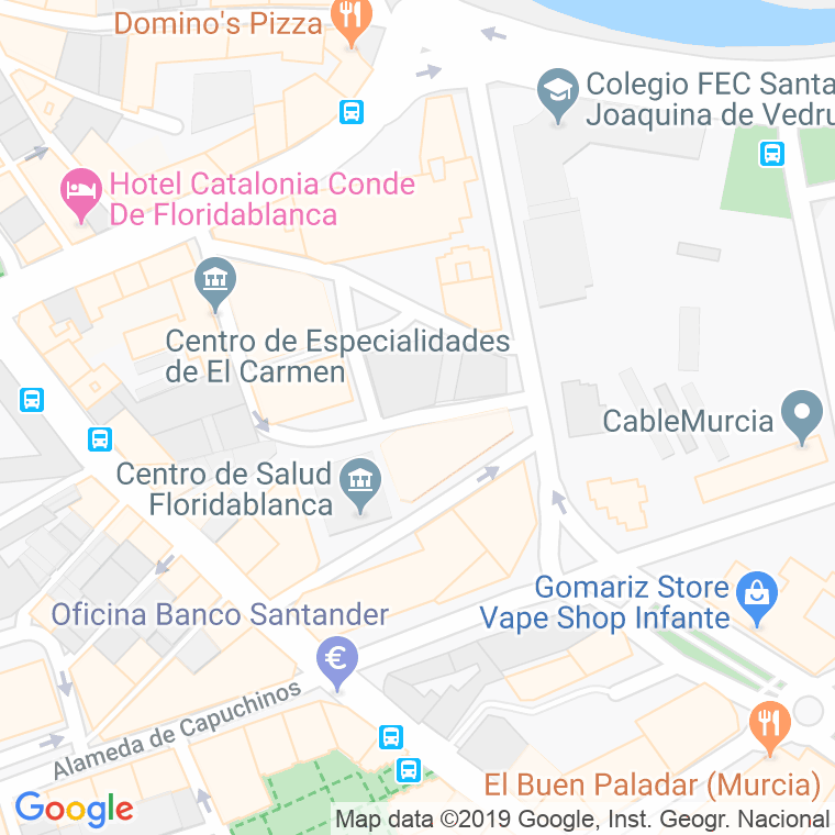 Código Postal calle Agrimensores en Murcia