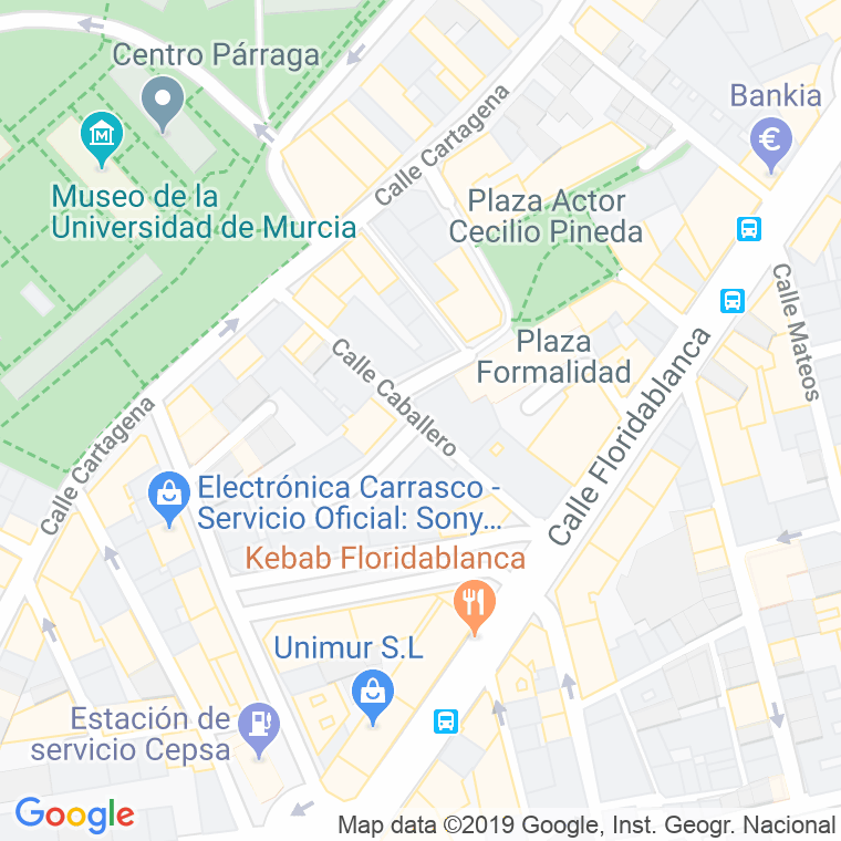 Código Postal calle Caballero en Murcia