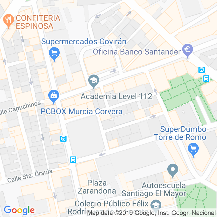 Código Postal calle Goya en Murcia