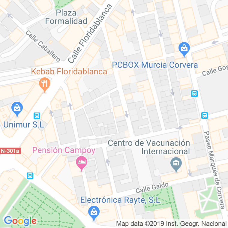 Código Postal calle Gran Via Del Carmen en Murcia