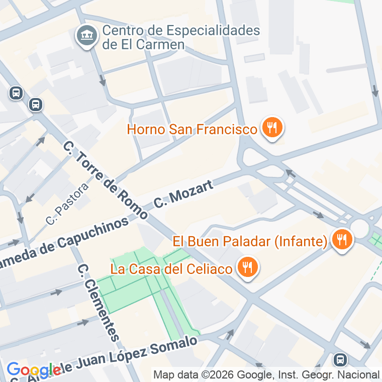 Código postal de Mozart en Murcia