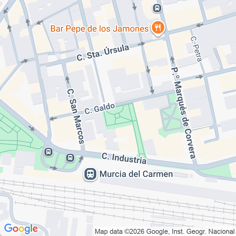Código postal de Pintor Jose Maria Parraga, Plaza en Murcia