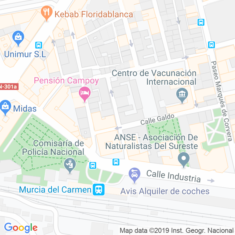 Código Postal calle San Marcos en Murcia