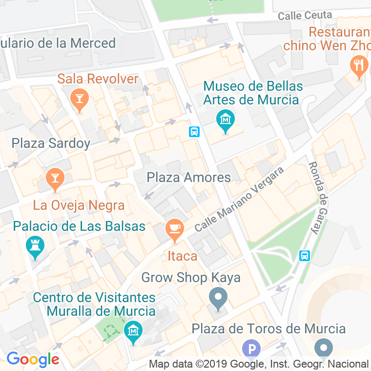 Código Postal calle Amores, plaza en Murcia