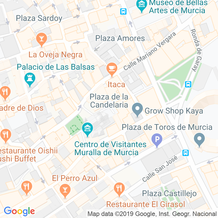 Código Postal calle Candelaria, De La, plaza en Murcia