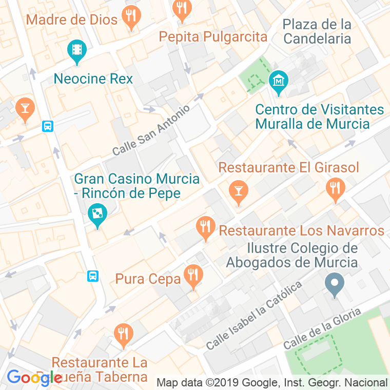Código Postal calle Canovas Del Castillo en Murcia