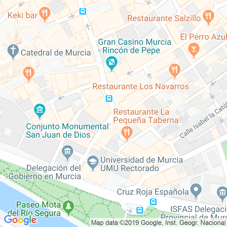 Código Postal calle Ceballos, plaza en Murcia
