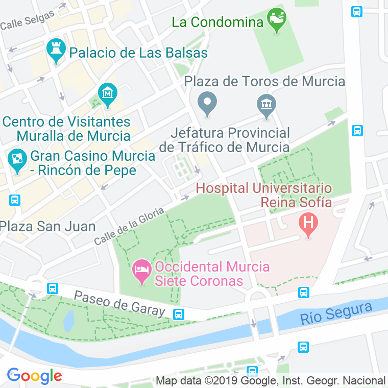 Código Postal calle Gloria en Murcia
