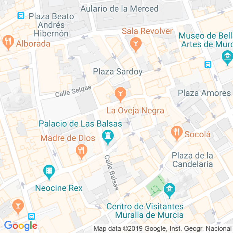 Código Postal calle Mesegueres en Murcia