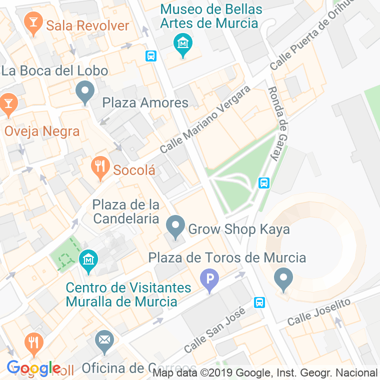 Código Postal calle San Blas, plaza en Murcia