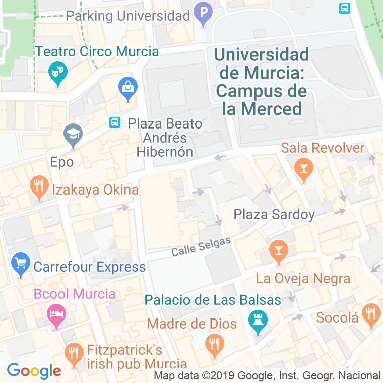 Código Postal calle San Carlos en Murcia
