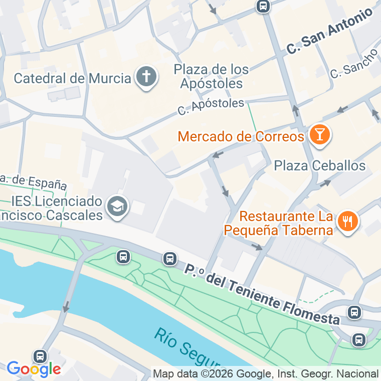 Código postal de San Juan de Dios   (pares del 2 al 6) en Murcia