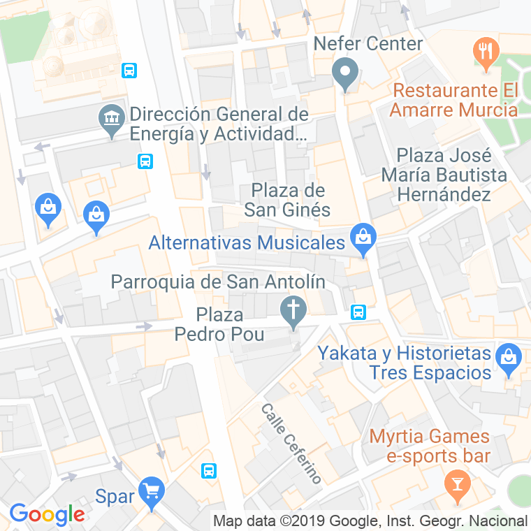 Código Postal calle Angustias en Murcia
